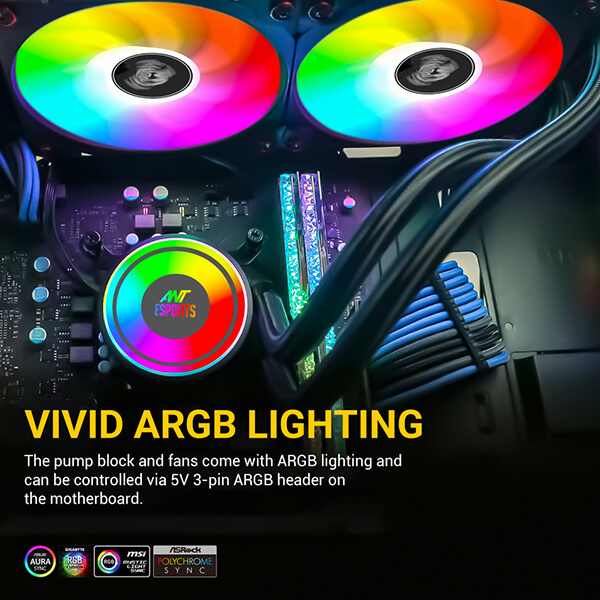 Ant Esports ICE-240 ARGB 240mm CPU Liquid Cooler